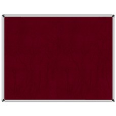 Panou de pluta cu rama de aluminiu si invelis textil bordo 90 x 120 cm